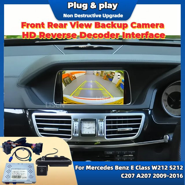 LISCN Rückfahrkamera für Mercedes Benz E-Klasse W212 S212 C207 A207 (2009-2016) zur Anzeige auf dem Original-Bildschirm - Bild 1