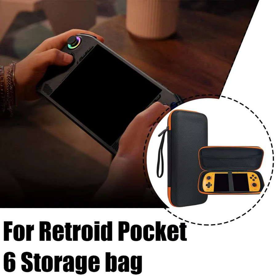 Retroid Pocket 6 EVA Hartschalen-Tasche in Schwarz: Wasserdichte und stoßfeste Schutzhülle mit Displayschutz - Bild 4