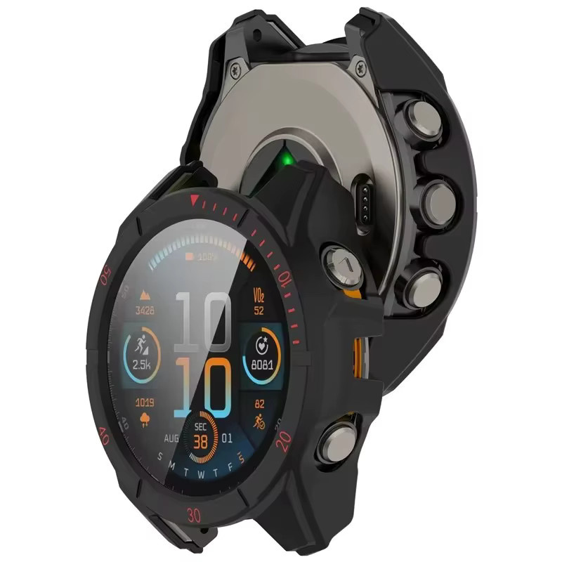 Schutzhülle und Displayschutzfolie für Garmin Fenix 8 in Schwarz oder Blau, kratzfest und stoßfest, passend für 43 mm, 47 mm und 51 mm Modelle - Bild 5