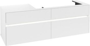Villeroy & Boch Waschtischunterschrank Collaro in Weiß Matt mit LED-Beleuchtung, B/T/H: 160 x 54,8 x 50 cm - Bild 1