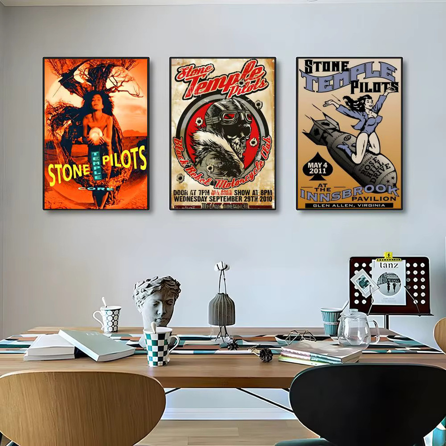 S-Stone Temple Pilots Poster Klassischer Wandkunstdruck in Weiß, Breite: 15,0 cm, Höhe: 20,0 cm - Bild 3