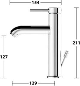 Keuco Waschtisch-Einhebelmischer 130 IXMO Soft A in Chrom - Bild 1