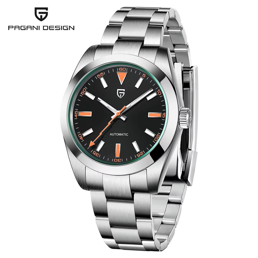 PAGANI DESIGN Armbanduhr Automatik, Edelstahl, Schwarz, Herren - Bild 7