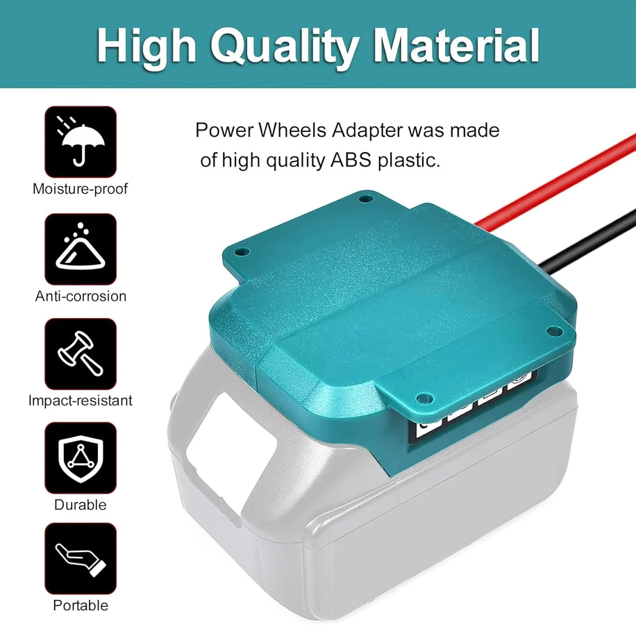 XMSJ Akku-Adapter kompatibel für Makita 18V BL1830 BL1840 Stromkonverter für DIY RC Spielzeug - Bild 3