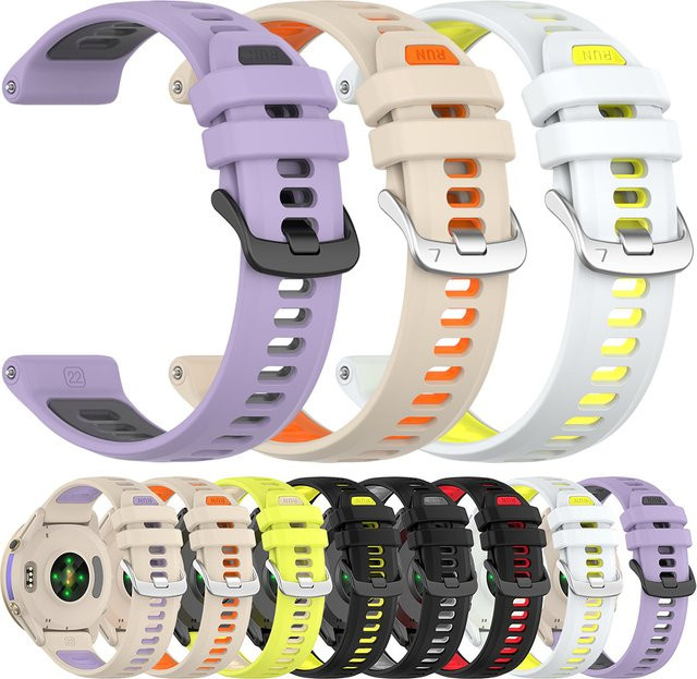 Garmin Uhrenarmband Silikon, Schwarz, Multicolor - Bild 1