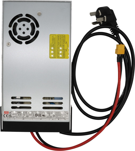 Mean Well DC-Netzteil 12V 29A 348W mit XT60-Anschluss in Silber für NerdOCTaxe Rev3.1 9.6T 12T NerdQX 8T Solo Bitcoin Miner - Bild 1