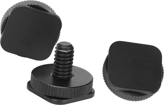 Koogeelife 3er Set Blitzschuhadapter für DSLR Kameras mit 14 Zoll Stativschraube für Blitz, Mikrofon und LED in Schwarz - Bild 1