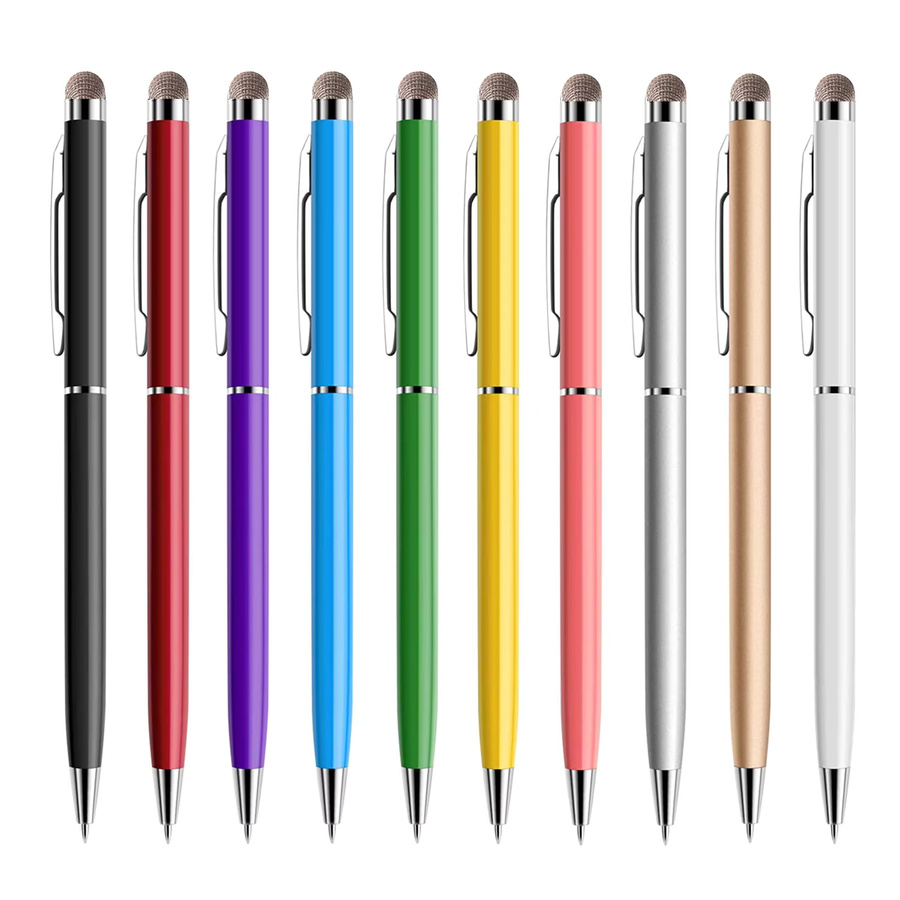 Wodemaya 2-in-1 Mini-Metall-Touchscreen-Stift mit Mikrofaser und Kugelschreiber in Gelb und Multicolour für iPad und iPhone - Bild 5