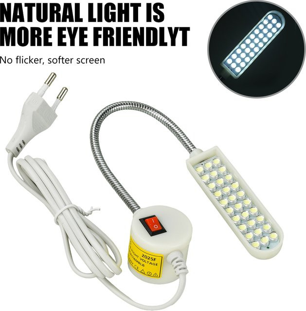 Aideepen 30 LED Nähmaschinen-Arbeitsleuchte in Weiß mit Augenschutz und Magnetbefestigung - Bild 1