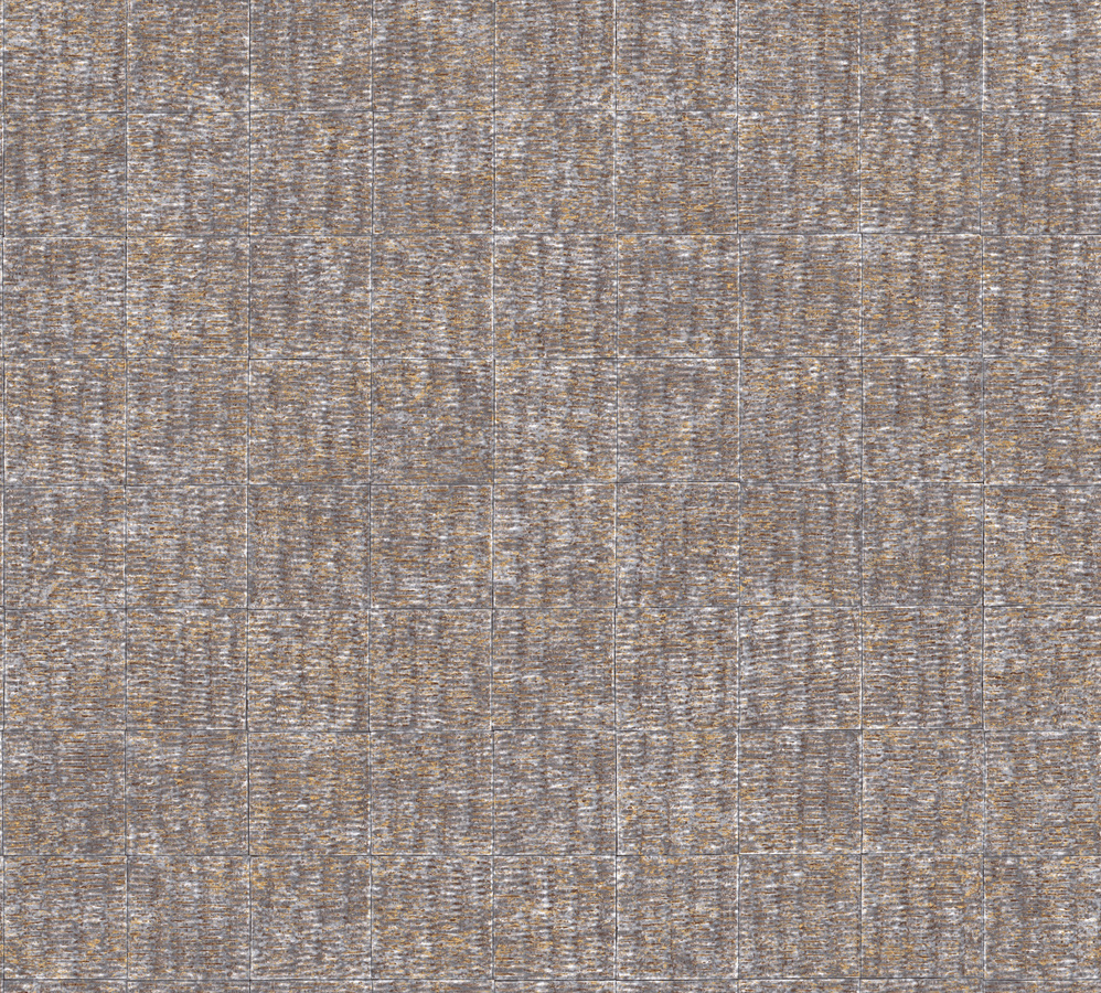 Elitis Tapete Mimbre Precioso in Aubergine und Braun mit geometrischem Abstract-Muster und Glanzeffekt - Bild 1
