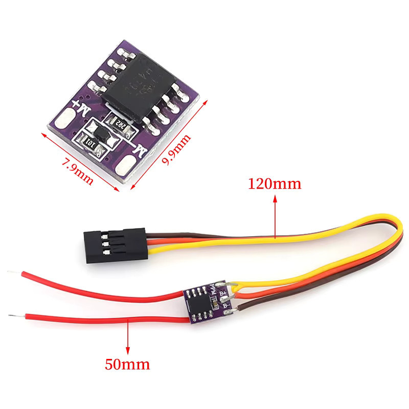 Stlxy ESC Mini DIY Elektrisches Geschwindigkeitsregelmodul für RC Flugzeuge und Drohnen, 3,5-6V 10A 1S, für gebürstete Hohlbecher-Motoren - Bild 2