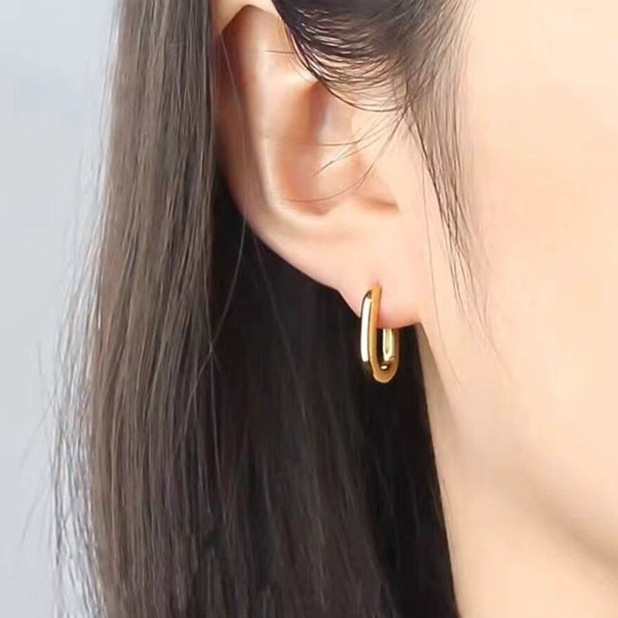 EMANCO Ohrringe, Edelstahl, Gold, Unisex - Bild 4