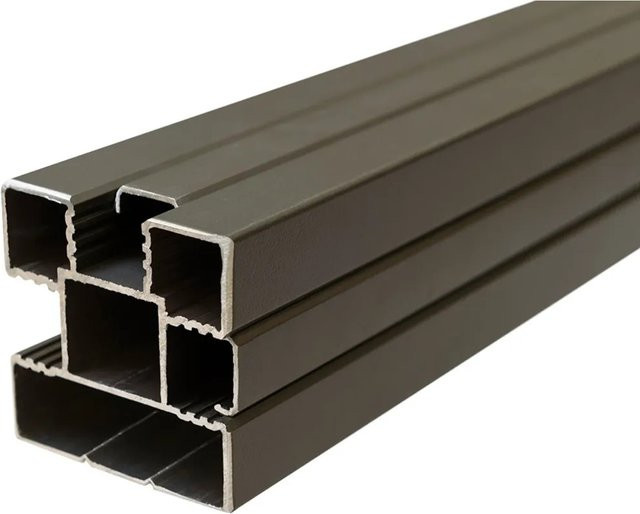 T&J Ecosteck Pfosten aus Aluminium in Anthrazit, B/T/H: 6,8 x 6,8 x 180 cm - Bild 1