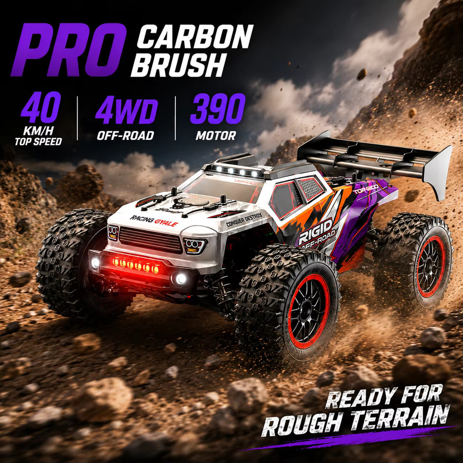 ZNLYRION Hochgeschwindigkeits-All-Terrain-RC-Auto, mit LED, 4x4-Radantrieb - Bild 3