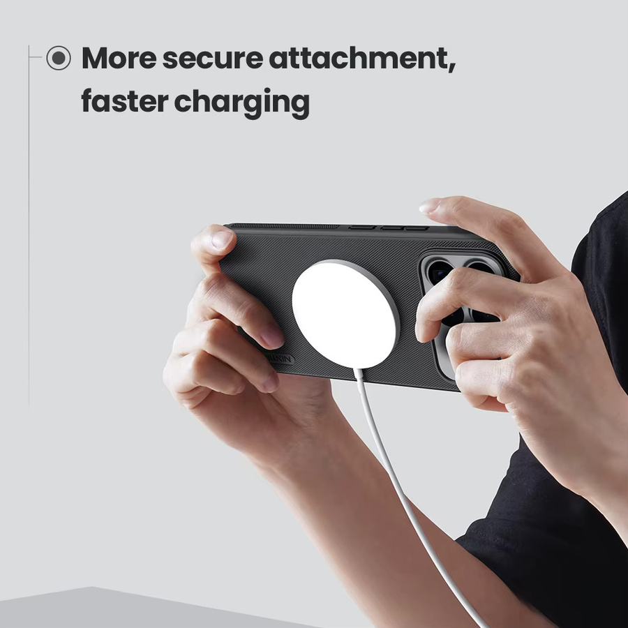 Nillkin Schutzhülle für Xiaomi Poco F8 Ultra, magnetisch, super mattiert, MagSafe kompatibel, 360° weicher Rahmenschutz, Schwarz - Bild 4