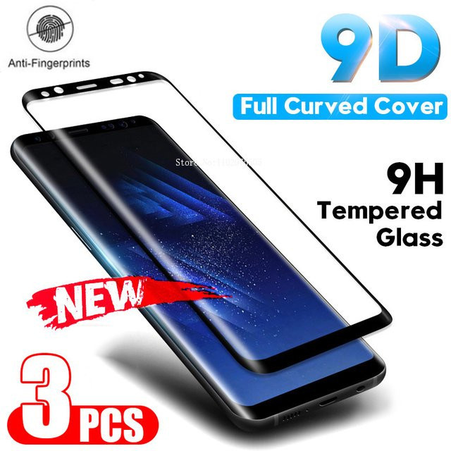 3er-Pack Displayschutzfolie aus gehärtetem Glas für Samsung Galaxy S23 Ultra, S22, S21, S20 Plus, S10, S9, S8 und Note 20 Ultra, transparent - Bild 1