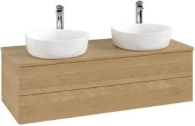 V&B Waschtischunterschrank Antao mit Beleuchtung, Farbe Honig Eiche, B/T/H: 120 x 50 x 50 cm - Bild 1