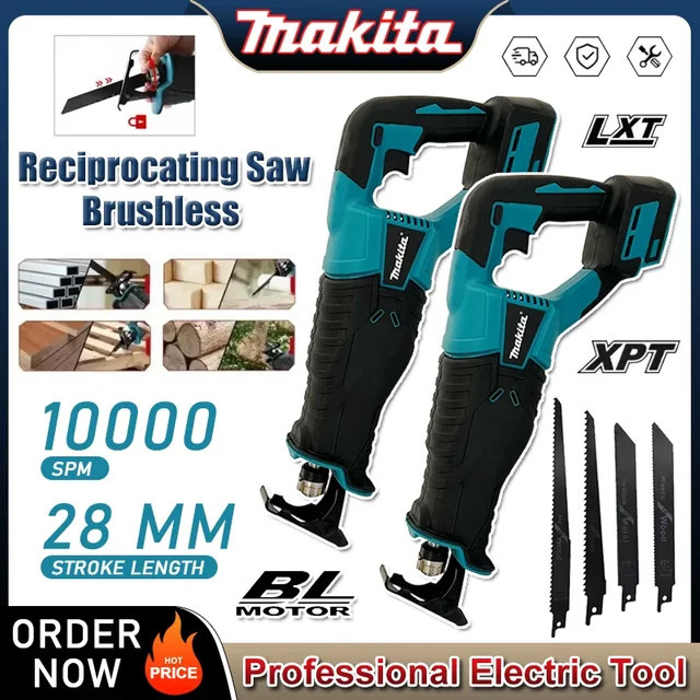 Makita Akku-Säbelsäge mit bürstenlosem Motor und 4 Sägeblättern für 18 V und 20 V LXT Akkus - Bild 1