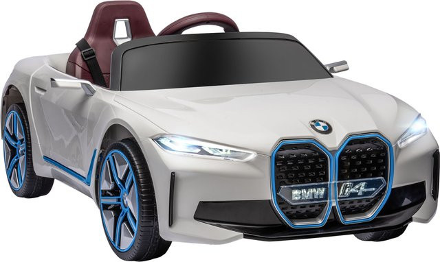HOMCOM BMW Kinder Elektroauto, Weiß, mit Fernbedienung, ab 3 Jahre - Bild 1