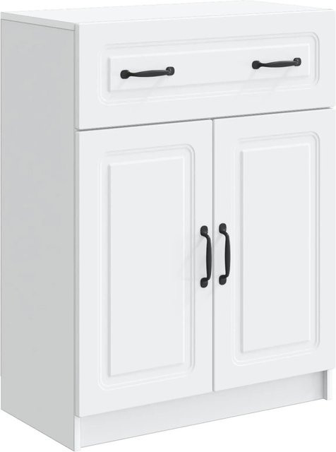 vidaXL Sideboard mit Schubladen in Weiß aus Holzwerkstoff, B/T/H: 66 x 34,5 x 87 cm - Bild 1