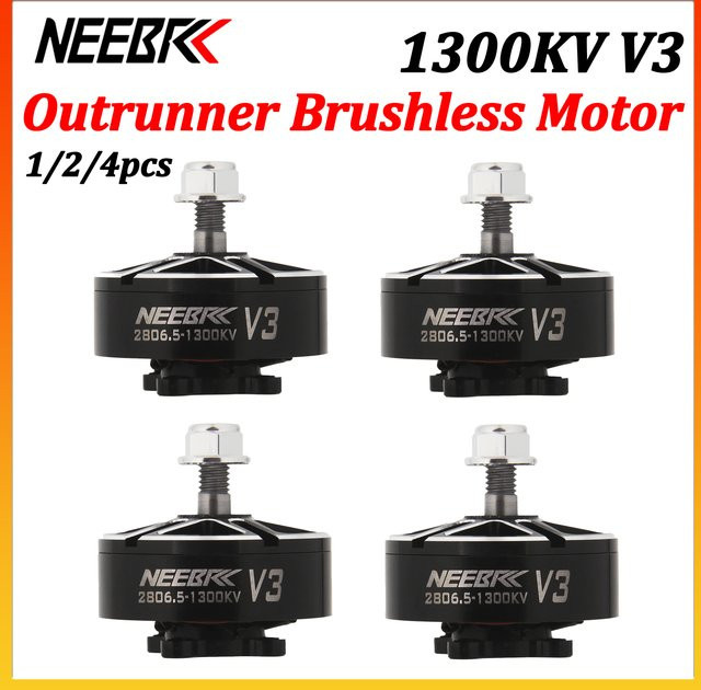 DSPOWER Outrunner Brushless Motor 1300KV V3, Metall, Schwarz - Bild 1