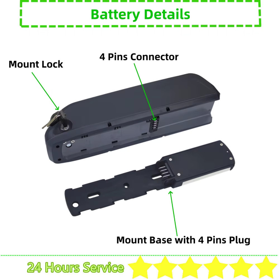 Kayoba Li-Ionen E-Bike Akku Hailong 36V oder 48V in Schwarz für Kayoba E-Breaker 2.0 - Bild 2