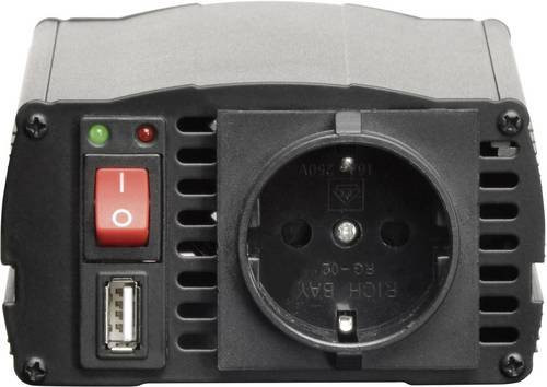 Voltcraft Wechselrichter MSW 300-24-G 300W 24 V/DC zu 230 V/AC in Schwarz - Bild 1