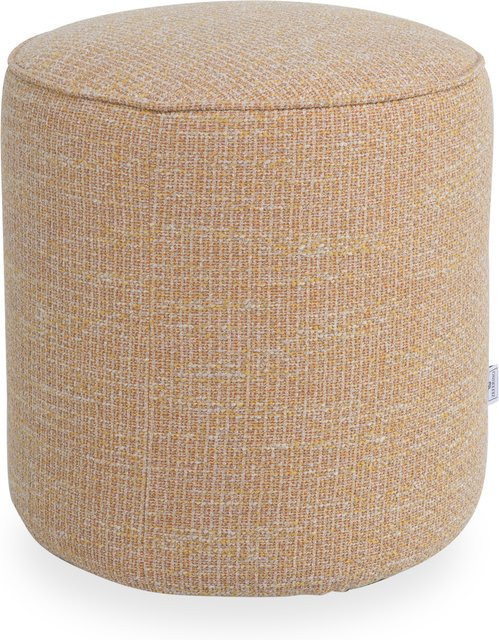 Hocker Mini ZEFERINO RIETI in Gelb mit Stoffbezug B/T/H: 44 x 46 x 46 cm - Bild 1