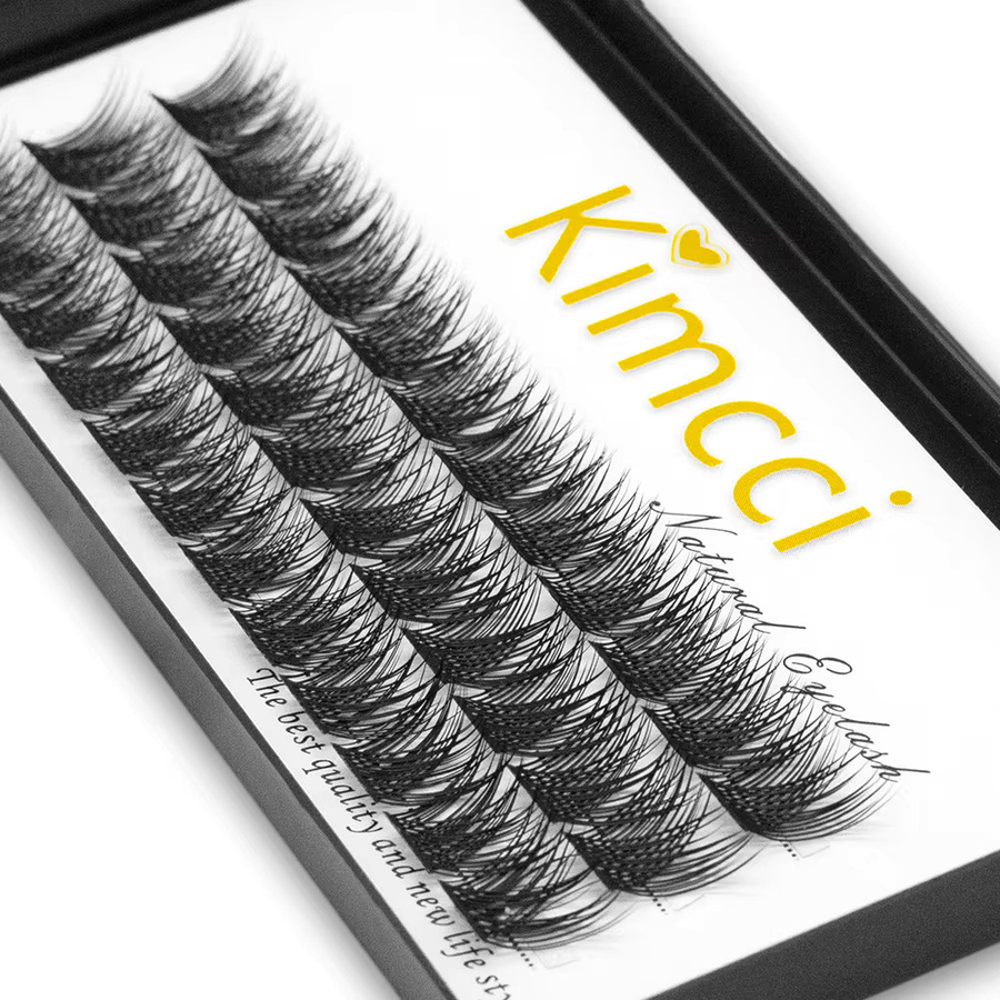 Kimcci Falsche Wimpernbündel, 3D Russische Volumen, Schwarz, Unisex - Bild 3