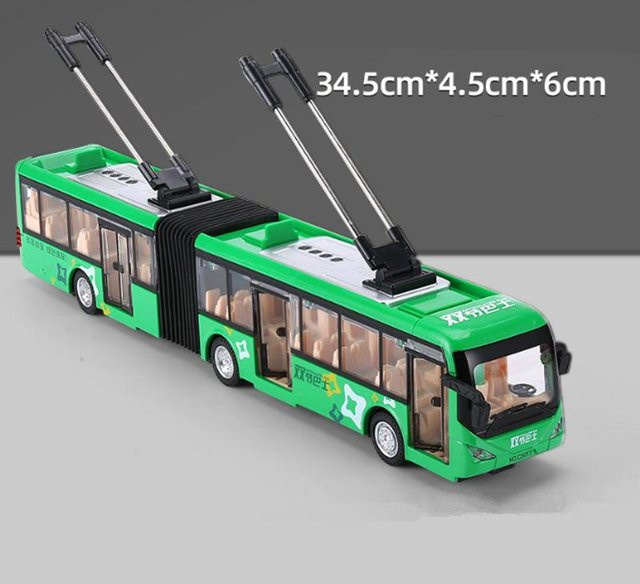 Linyi toy car Stadtbus-Modell, Metall, mit Licht und Sound, 1:32 - Bild 1