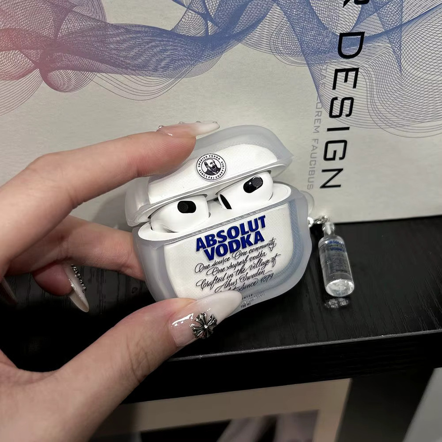 Kreative Wodka-Flaschen-Schutzhülle für Apple AirPods Pro 2, 3, 1 sowie AirPods 4, Bluetooth-Kopfhörer-Abdeckung für die Ladebox - Bild 4