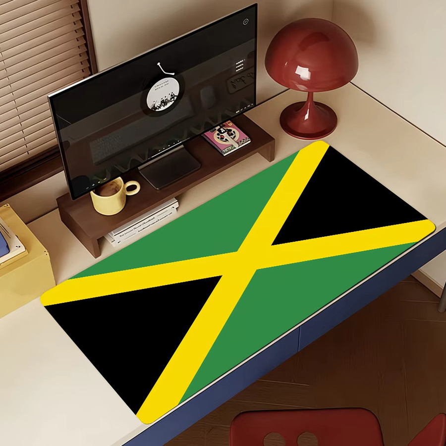Jamaica Mauspad Groß Multicolour Rutschfeste Wasserdichte Gaming Matte mit Genähtem Rand für Büro und Gaming - Bild 6