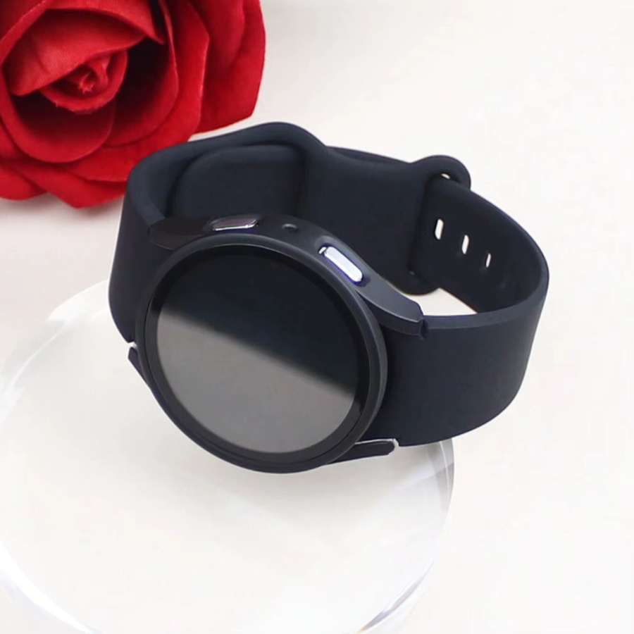 samusak Uhrenarmband und Schutzhülle, Silikon, Schwarz, Unisex - Bild 5