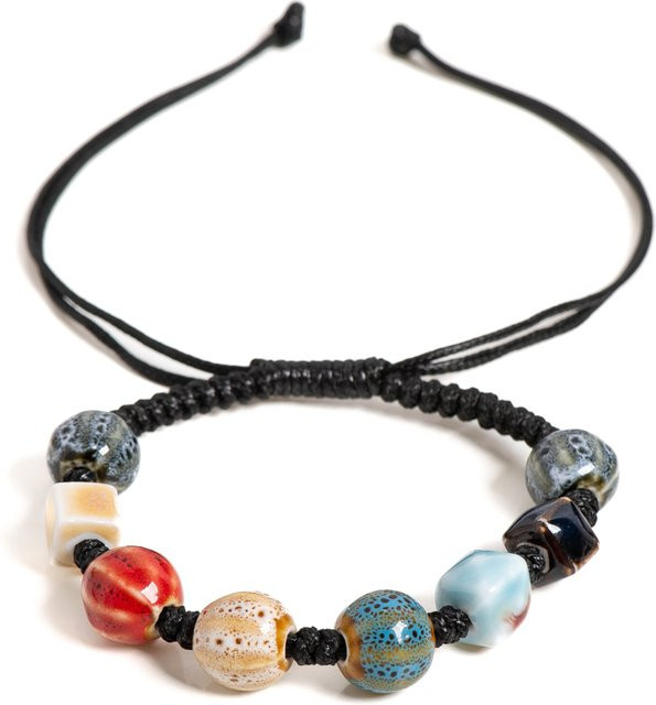 Armband Keramik, Bunt, Perle, Unisex, Boho-Stil - Bild 1