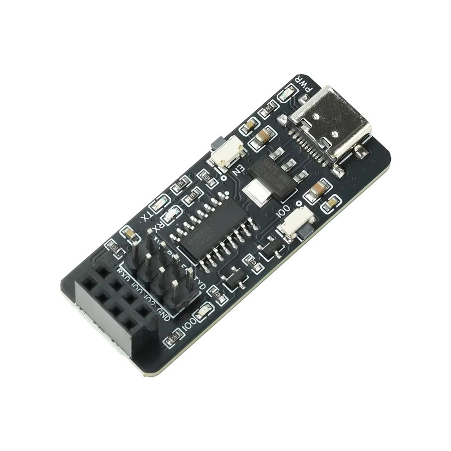 ESP-01/01S USB zu TTL Konvertierungsplatine mit Typ-C Schnittstelle für ESP8266 WiFi Übertragungsmodul in Schwarz und Transparent - Bild 3