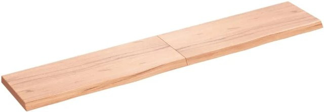 vidaXL Waschtischplatte aus Eichenholz in Braun, B/T/H: 160 x 30 x 4 cm, lackiert - Bild 1