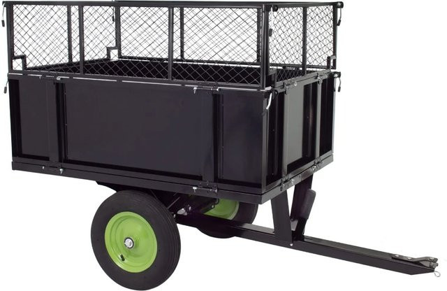 TRUTZHOLM Rasentraktor Anhänger Kippanhänger mit 300 kg Traglast und Kupplung - Bild 1