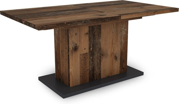 byLIVING Esstisch ATHEN aus Eiche Old Wood in Braun und Anthrazit, ausziehbar, B/H/T: 160 x 75 x 90 cm