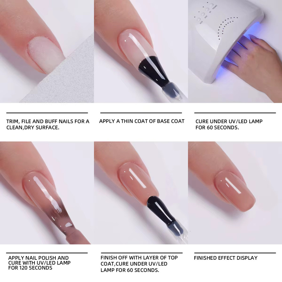 XEIJAYI Nagellack-Gel-Set, Nude, Glänzend - Bild 5