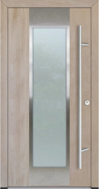 FM Türen Innenbeschläge Set AS68 Modell 08 in Turner-Eiche Braun mit Stahlbeschlägen, Rechts, B: 110 cm, H: 210 cm - Bild 1