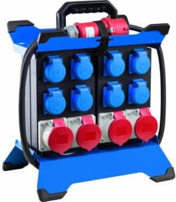 AS-SCHWABE CEE-Standstromverteiler STECKY DUO, 1 CEE-Stecker 400V, 16 A, 5-polig, Blau - Bild 1