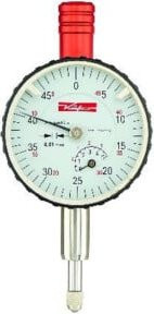 KÄFER Kleinmessuhr KM4/5S mit 5mm Messbereich und 0,01mm Ablage inkl. Stoßschutz in Weiß und Messing - Bild 1