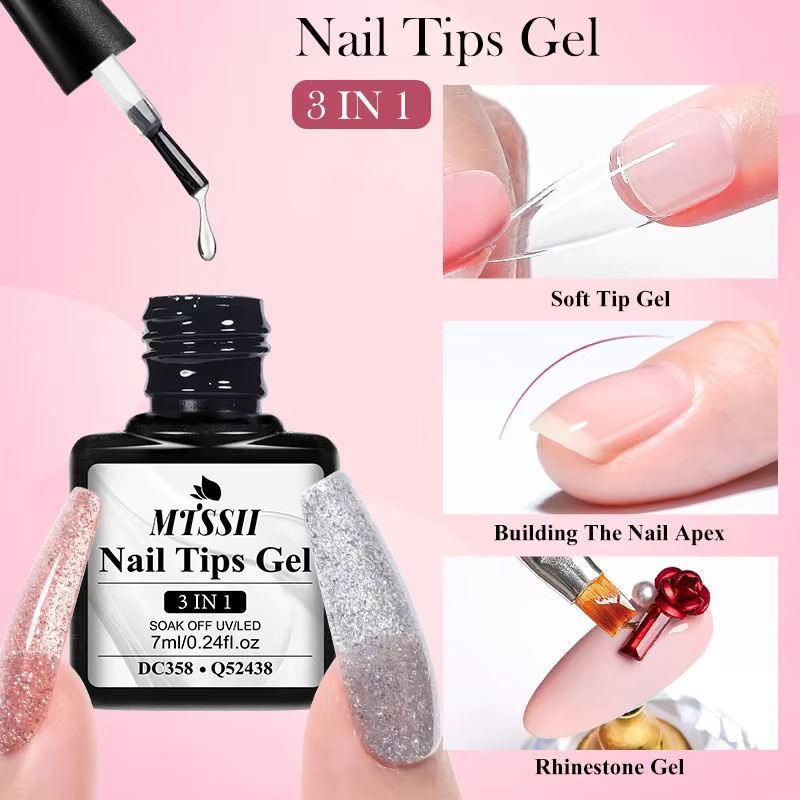 Mtssii Nagelspitzen-Gel, transparent, glänzend - Bild 2