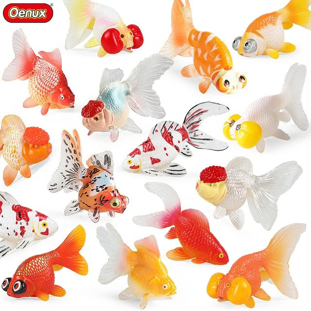Oenux Meerestiere, Clown Fisch Goldfisch, Actionfiguren, Kunststoff - Bild 1