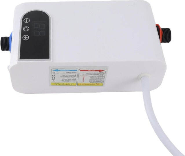 ZY-Beauty-N Elektrischer Durchlauferhitzer mit LED-Touchscreen, 5500W Digitaler Warmwasserbereiter in Weiß - Bild 1