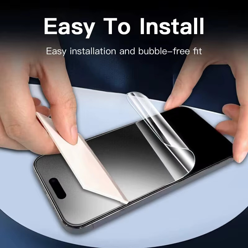 3er-Pack Matte Hydrogel Displayschutzfolien für Apple iPhone 17 Pro MAX, iPhone 17 Pro und 17 Air, Transparent, Vollabdeckung aus TPU - Bild 2