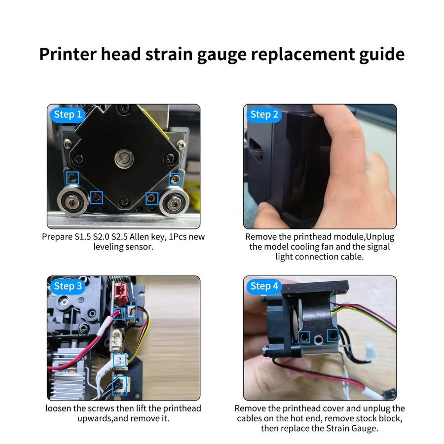 Anycubic 3D-Drucker Dehnungsmessstreifen Ersatzteil für Kobra 3 Combo Hotend Montageblock und Extruder Zubehör - Bild 3