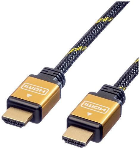 Roline HDMI Anschlusskabel Schwarz mit vergoldeten Steckkontakten, Länge: 20,00 m - Bild 1