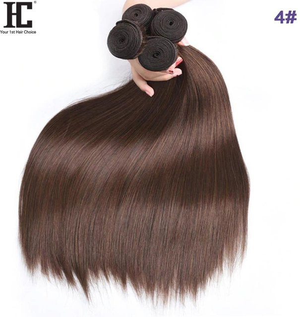 Brasilianisches Remy Echthaar, Haarwebart Bundles, hellbraun - Bild 1