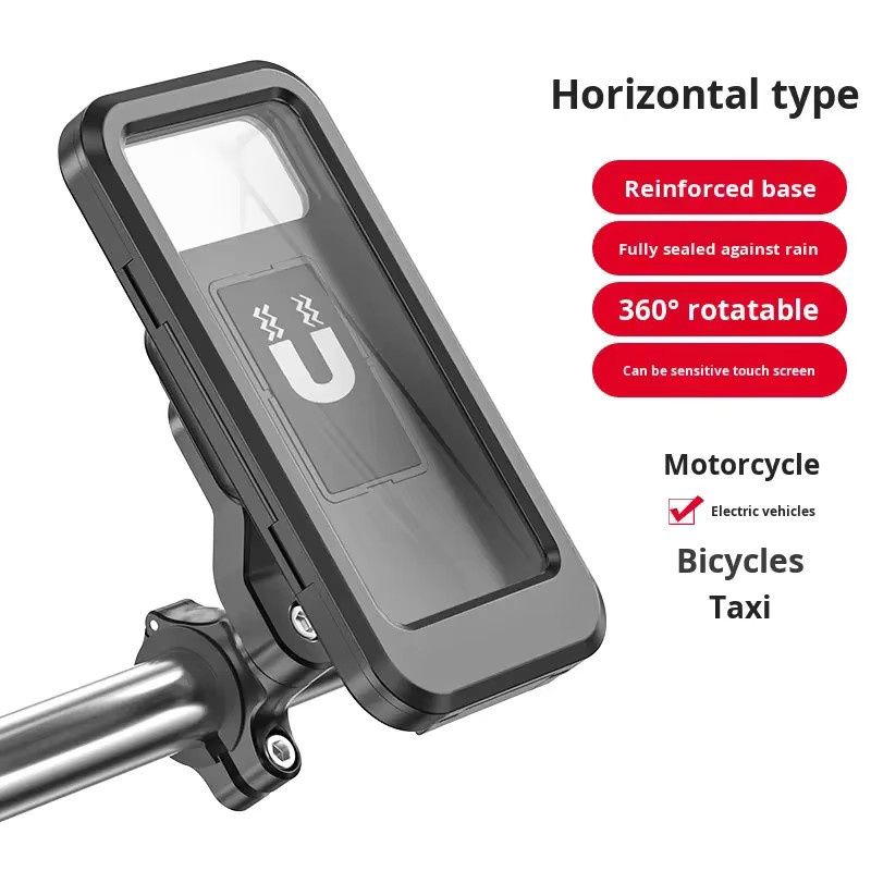 PHOENIX Wasserdichte Fahrrad-Telefonhalterung in Schwarz, stoßfest und 360 Grad verstellbar, passend für Smartphones von 10,9 cm bis 17,5 cm (4 bis 6,9 Zoll) - Bild 4